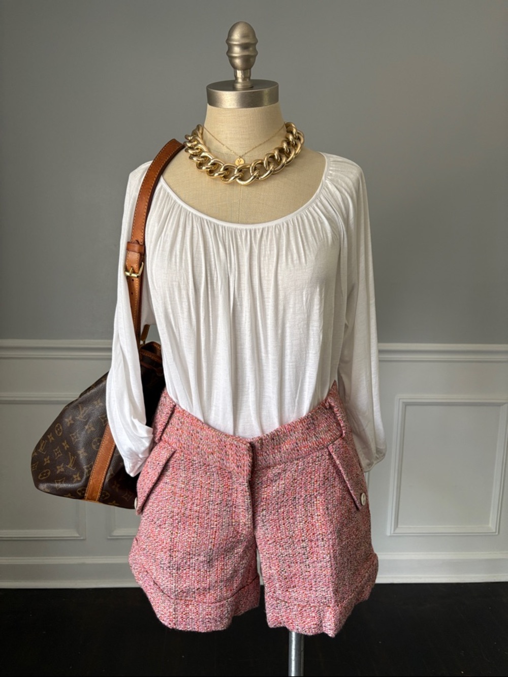 NWT Vintage The Limited Drew Fit Tweed Cuffed Shorts